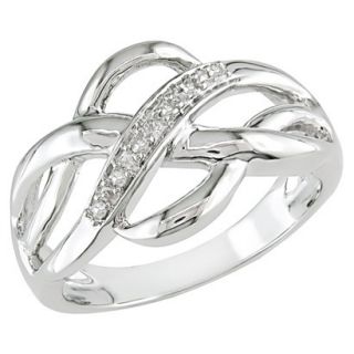 0.045 CT. T.D.W. Diamond Ring in White Silver (I3)