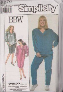 Women's Easy To Sew Pullover Dress Or Top And Pull On Pants And Skirt Simplicity Sewing pattern 8876 (Size G 22W 24W 26W) 