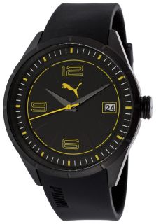 Puma PU102611002  Watches,Mens Take Pole Position Black Dial Black Silicone, Casual Puma Quartz Watches