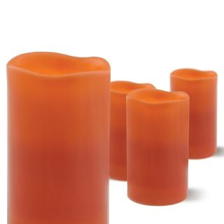 Order Home Collection 4 piece Flameless Candle Set   Pumpkin Spice Scent