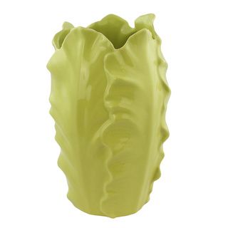 Green Petal Vase