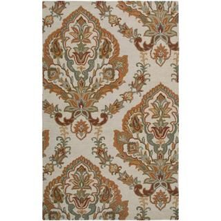 Hand tufted Handicraft Imports Aisling Beige Wool Blend Area Rug (5 X 8)