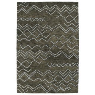 Hand tufted Utopia Cascade Charcoal Wool Rug (4 X 6)