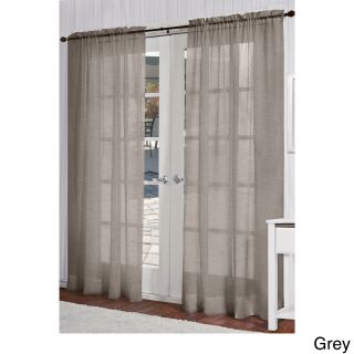 Amalgamated Textiles Inc. Belgian Textured Rod Pocket 84 Inch Curtain Panel Pair Grey Size 54 x 84