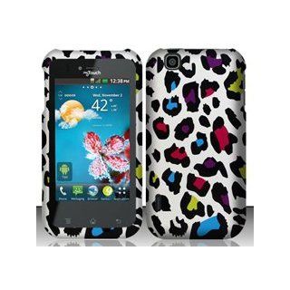 LG myTouch LU9400 / Maxx E739 (T Mobile) Colorful Leopard Design Hard Case Snap On Protector Cover + Car Charger + Free Neck Strap + Free Magic Soil Crystal Gift Cell Phones & Accessories