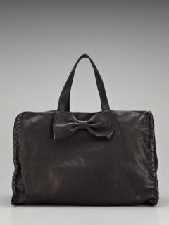 Leather Bow Tote by RED Valentino