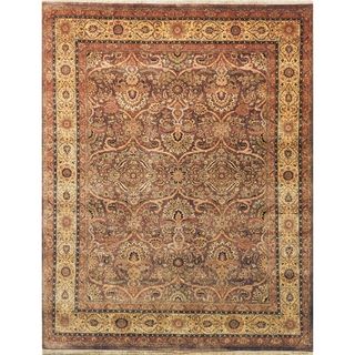 Safavieh Hand knotted Ganges River Plum/ Gold Wool Rug (8 X 10)