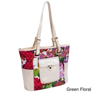 Parinda Farrah Quilted Croco Faux Leather Tote