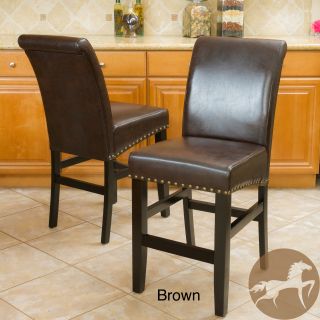 Christopher Knight Home Lisette Leather Counter Stool (set Of 2)