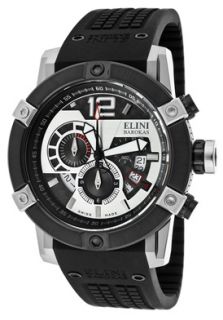 Elini Barokas C8303 3939 01  Watches,Mens Spirit Chronograph Black Dial Black Silicone, Chronograph Elini Barokas Quartz Watches