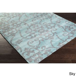 Hand tufted Floral Contemporary Area Rug (5 X 8)