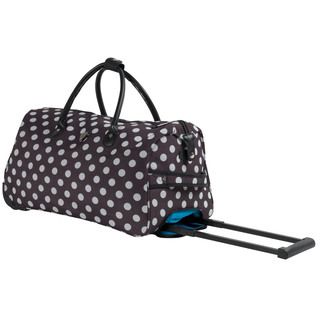 Calpak Soho Brown Polka 21 inch Carry On Rolling Upright Duffel Bag