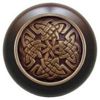 Notting Hill DH Celtic Isles/Dark Walnut (NHW757W AB)   Antique Brass   Cabinet And Furniture Knobs  
