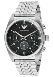 Emporio Armani AR0373  Watches,Mens Chronograph Black Dial Stainless Steel, Chronograph Emporio Armani Quartz Watches