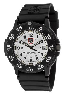 Luminox 3007  Watches,Mens White Dial Black Rubber, Casual Luminox Quartz Watches