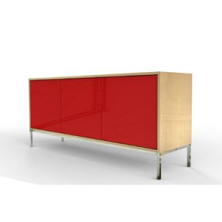 Industrya Circa 3 Storage Credenza C3.DDD Finish White Oak / Red