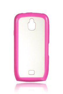 Samsung T759 Exhibit 4G Hybrid Flexible TPU   Hot Pink/Clear (Package include a HandHelditems Sketch Stylus Pen) Cell Phones & Accessories