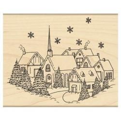 Penny Black Mounted Rubber Stamp 3.5 X4   Winterscape