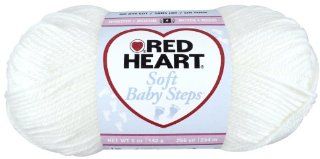 Red Heart E746.9600 Soft Baby Steps Yarn, Solid, White