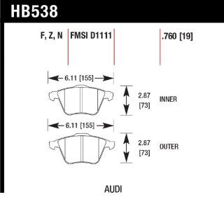 Hawk Performance HB538F.760 HPS Performance Ceramic Brake Pad Automotive