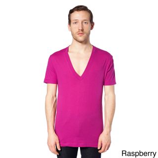 American Apparel American Apparel Unisex Sheer Jersey Deep V neck T shirt Pink Size XS