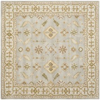 Safavieh Handmade Classic Light Blue/ Ivory Wool Rug (6 Square)