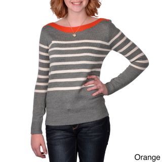 Journee Collection Juniors Striped Knit Long sleeved Sweater