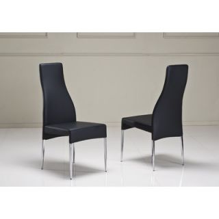 Casabianca Furniture Valentino Dining Chair CB/F3151 XX Upholstery Black Lea