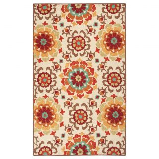 Hand hooked Natalie Contemporary Floral Indoor/ Outdoor Area Rug (2 X 3)