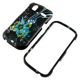 Blue Green Flowers Protector Case for HTC Amaze 4G Cell Phones & Accessories