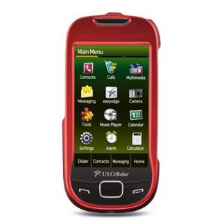 RED Hard Plastic Matte Case for Samsung Caliber R850 Cell Phones & Accessories
