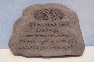 If Tears Could Build A Stairway Memorial Stone   Celtic Knot Design  Outdoor Decorative Stones  Patio, Lawn & Garden