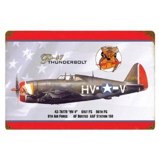 P 47 Dog Face Aviation Vintage Metal Sign   Victory Vintage Signs   Decorative Plaques