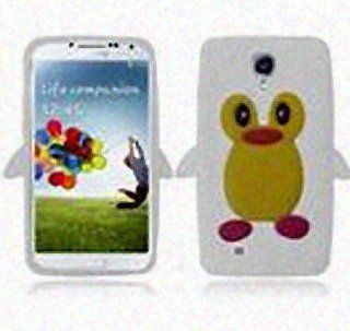 White Soft Silicone Gel Skin Penguin Cover Case for Samsung Galaxy S4 S IV SIV Cell Phones & Accessories