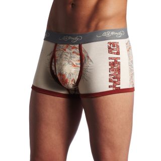 Ed Hardy Mens Tigered For Life Ivory Premium Trunk Underwear