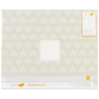 Amy Tangerine Cloth Patterned D ring Album 12x12 cut   Paste hearts