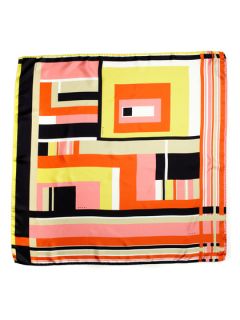 St. Color Composition Silk Twill Square Scarf 30" by Marni