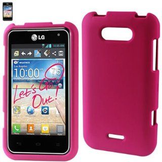 Rubberized Protector Cover LG MS770 PINK (RPC10 LGMS770HPK) Cell Phones & Accessories