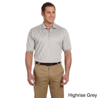 Izod Izod Mens Performance Oxford Pique Argyle Shirt Grey Size XXL