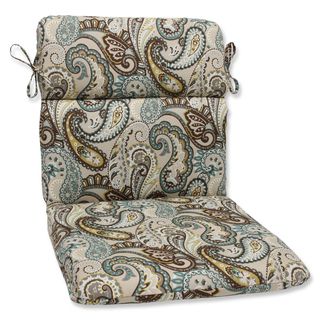 Pillow Perfect Tamara Paisley Quartz Rounded Corners Outdoor Chair Cushion