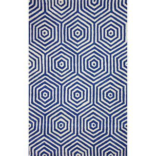 Nuloom Hand tufted Trellis Wool Blue Rug (7 6 X 9 6)