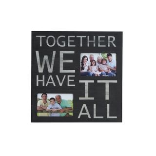 Melannco Melannco Together We Have It All 2 opening Square Wall Plaque Black Size Other