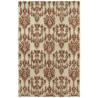 Swanky Terracotta Ikat Wool Rug (8 X 11)