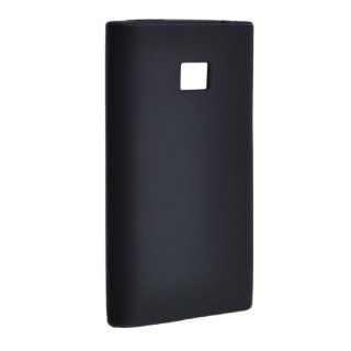 Generic Soft TPU Gel Cover Case Skin for LG E400 E405 Optimus L3 Matte Surface 4.1" x 2.6" x 0.6" Black Cell Phones & Accessories