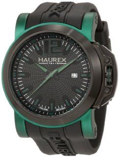Haurex Italy Men's 1D370UNV San Marco Green Aluminum Black Rubber Watch Haurex Italy Watches