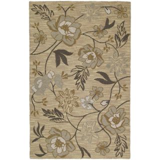 Hand tufted Lawrence Wheat Floral Wool Rug (76 X 9)