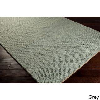 Surya Carpet, Inc Hand Woven Hale Contemporary Solid Braided New Zealand Wool Area Rug (8 X 10) Gray Size 8 x 10