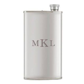 Personalized Silver Flask and Cigar Holder   Alcohol And Spirits Flasks
