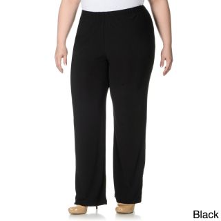 Lennie For Nina Leonard Lennie For Nina Leonard Womens Plus Size Thick Waist Band Pull on Pants Black Size 1X (14W  16W)