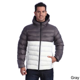 Collezione Collezione Mens Hooded Packable Puffer Jacket Grey Size M